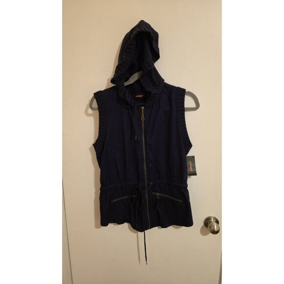 DKNY Active Vest Hooded Zip Blue Purple Womens Size XL Activewear NWT Walking - Picture 1 of 10